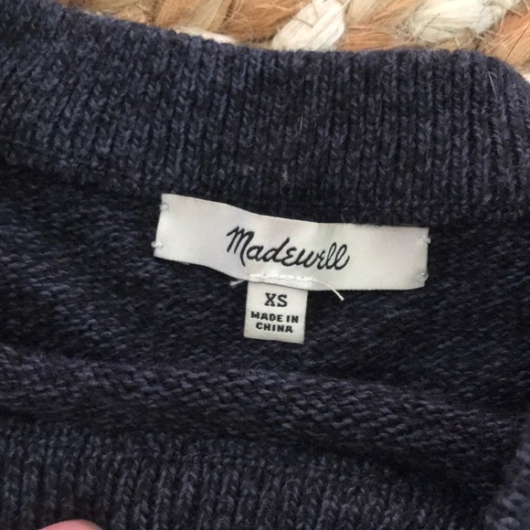 Madewell blue tie sleeve sweater - Picture 3 of 3